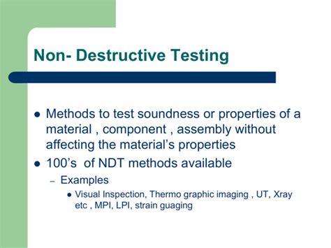 can we perform destructive testing for plastic bottles|non destructive testing examples.